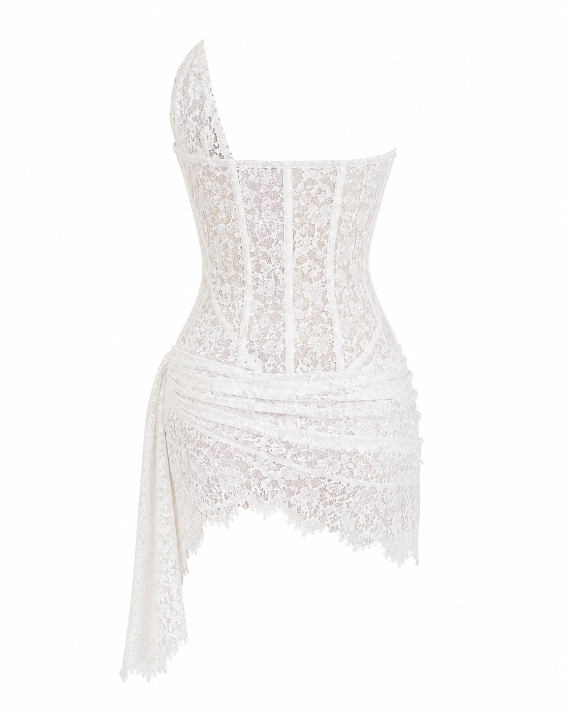 The Nocturna - Lace Mini Dress with Corset