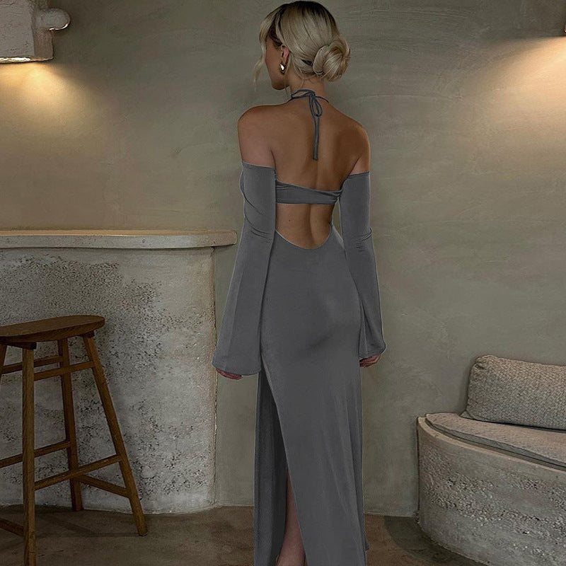 The Umbra - Backless Midi Evening Dress