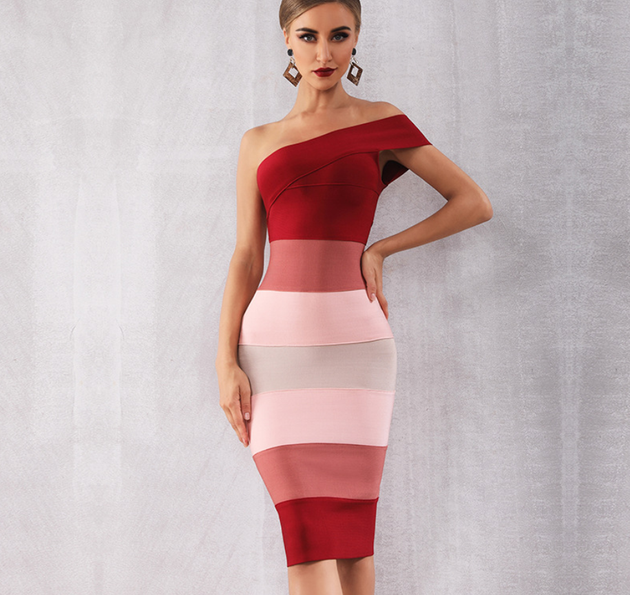 The Valeria – One-Shoulder Bandage Dress