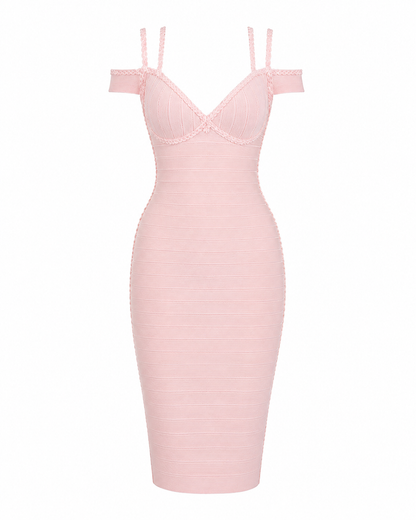 The Rosella - Off-Shoulder Midi Strap Dress