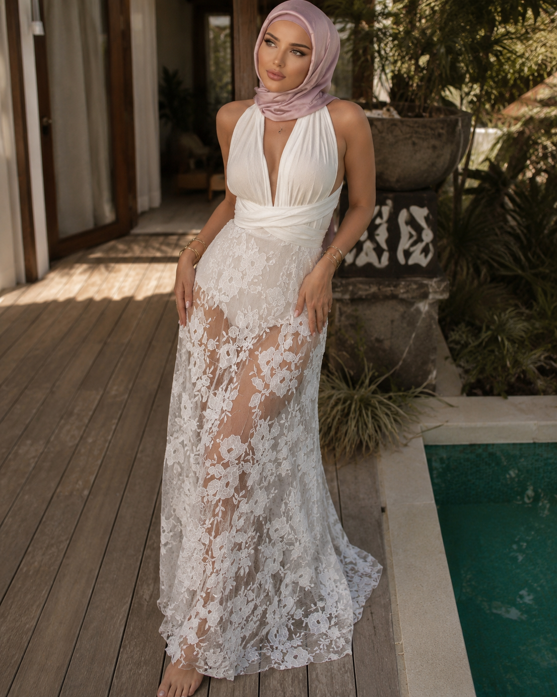 The Cytheria - Lace Hollow Dress