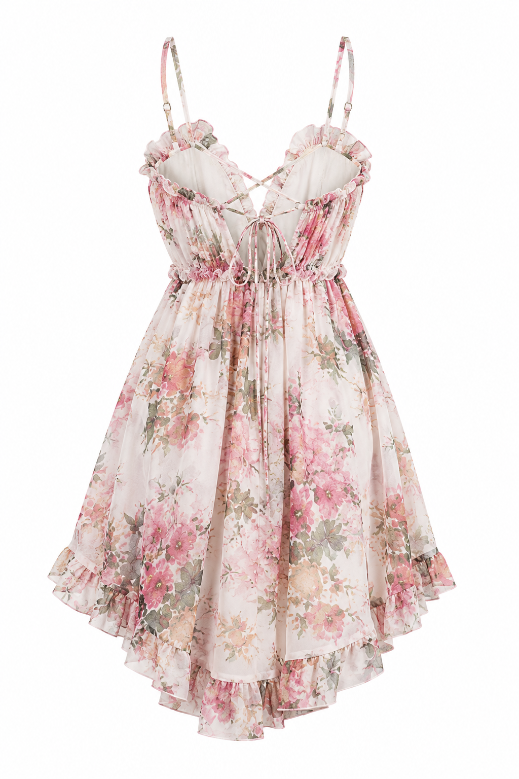 The Lavinia – Floral Ruffle Slip Dress
