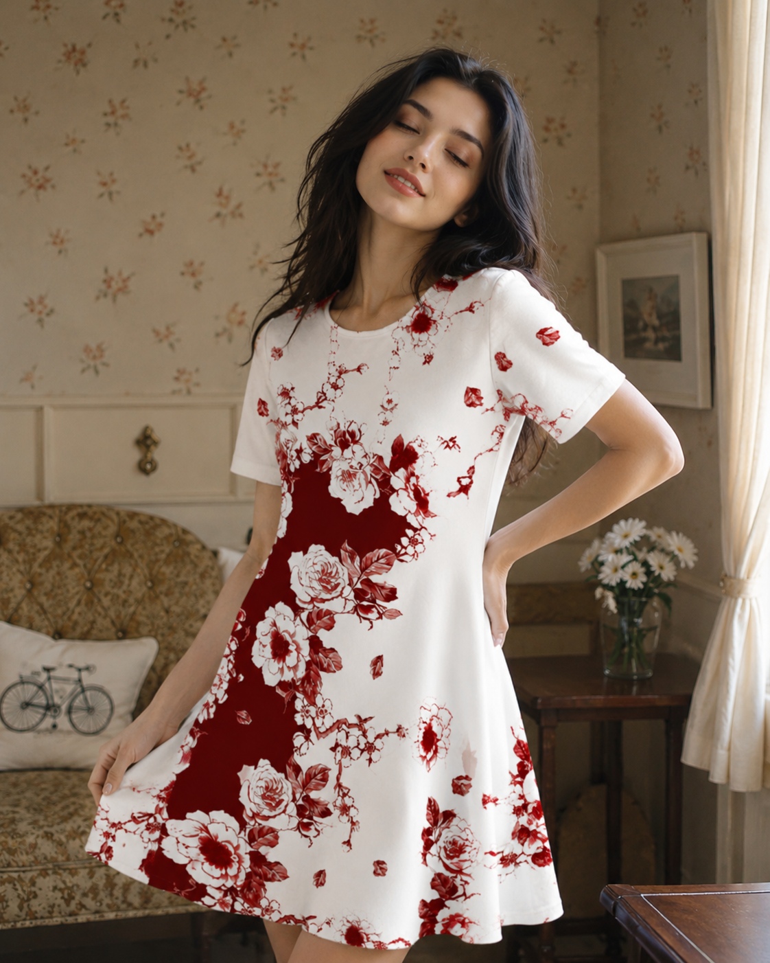 The Violeta - Floral Print Midi Dress