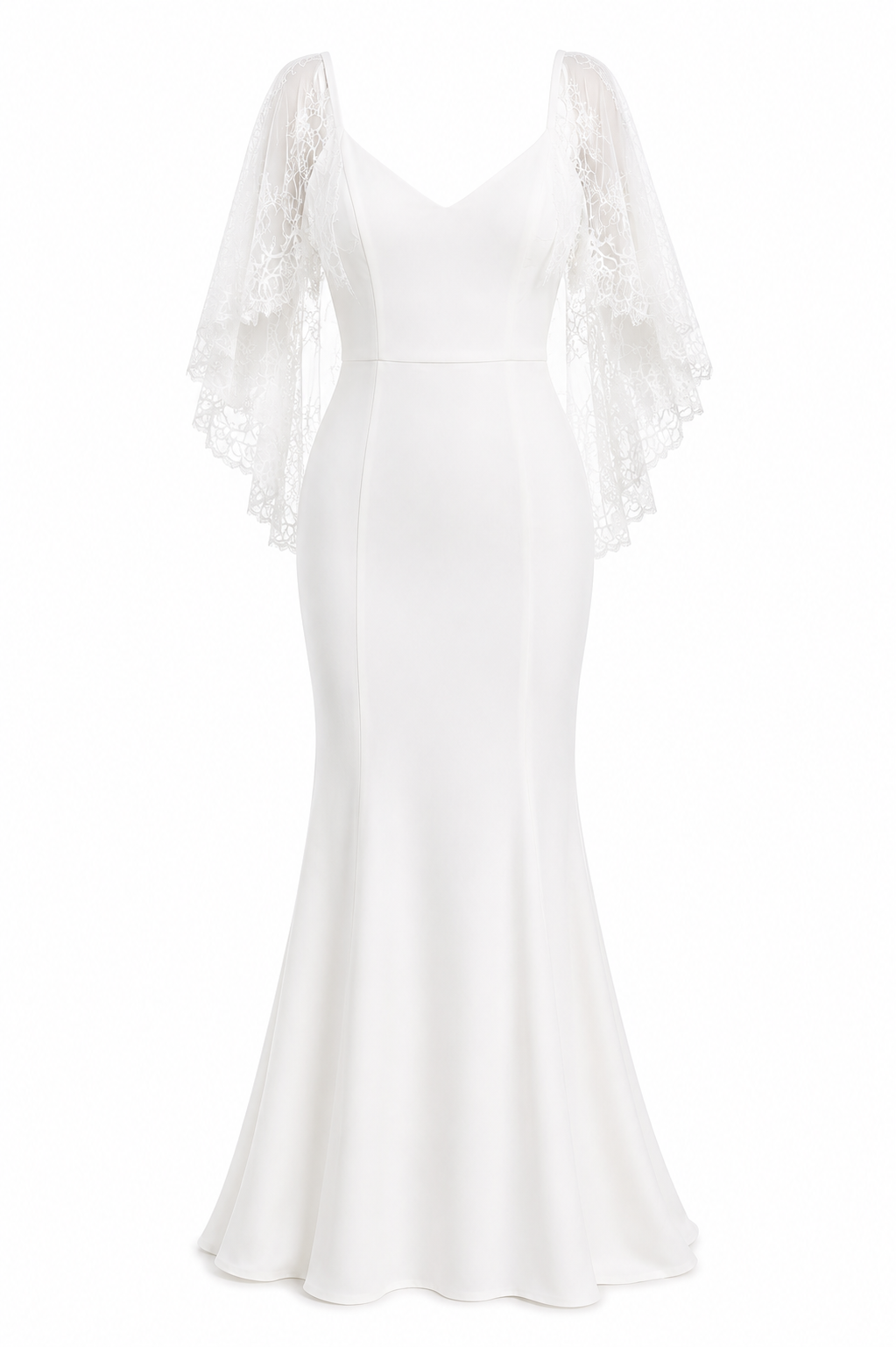 The Sabina - Lace Shawl Gown