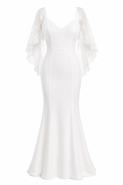 The Sabina - Lace Shawl Gown