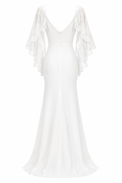 The Sabina - Lace Shawl Gown