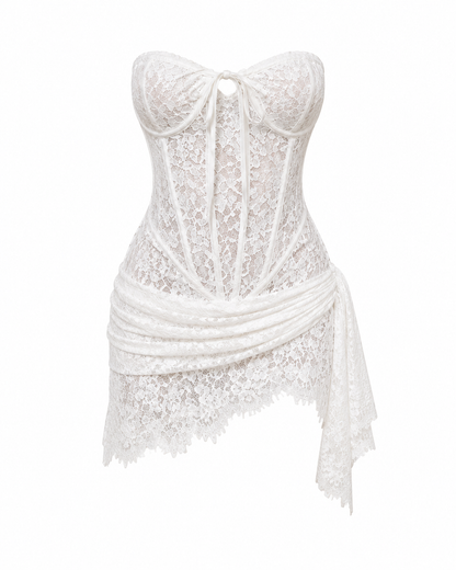 The Nocturna - Lace Mini Dress with Corset