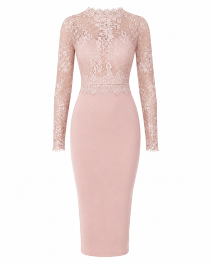 The Bellona - Lace Bodycon Midi Dress