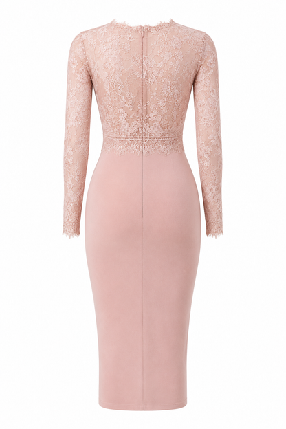 The Bellona - Lace Bodycon Midi Dress