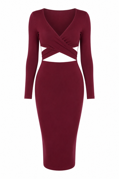 The Domitia – Cutout Bodycon Midi Dress