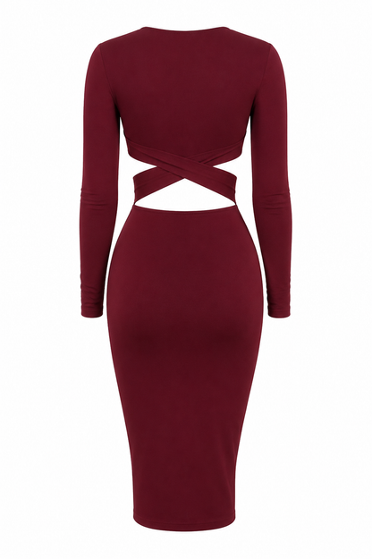 The Domitia – Cutout Bodycon Midi Dress