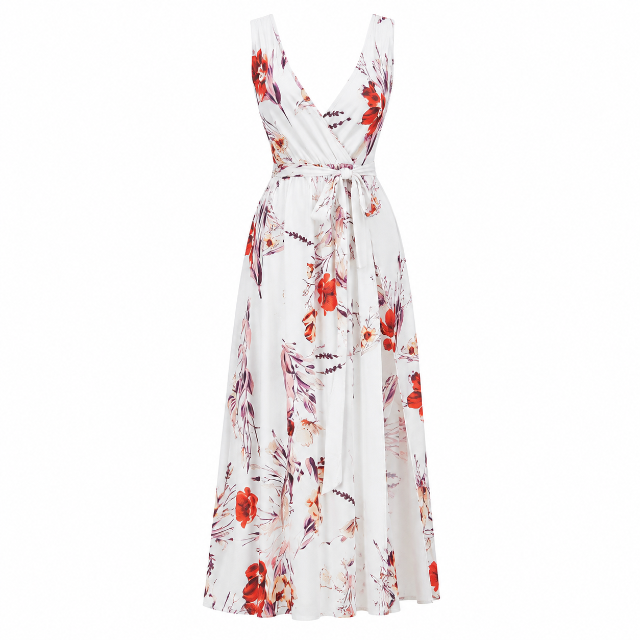 The Cornelia – Floral Wrap Maxi Dress