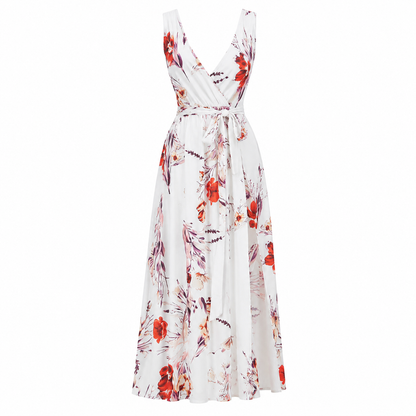 The Cornelia – Floral Wrap Maxi Dress