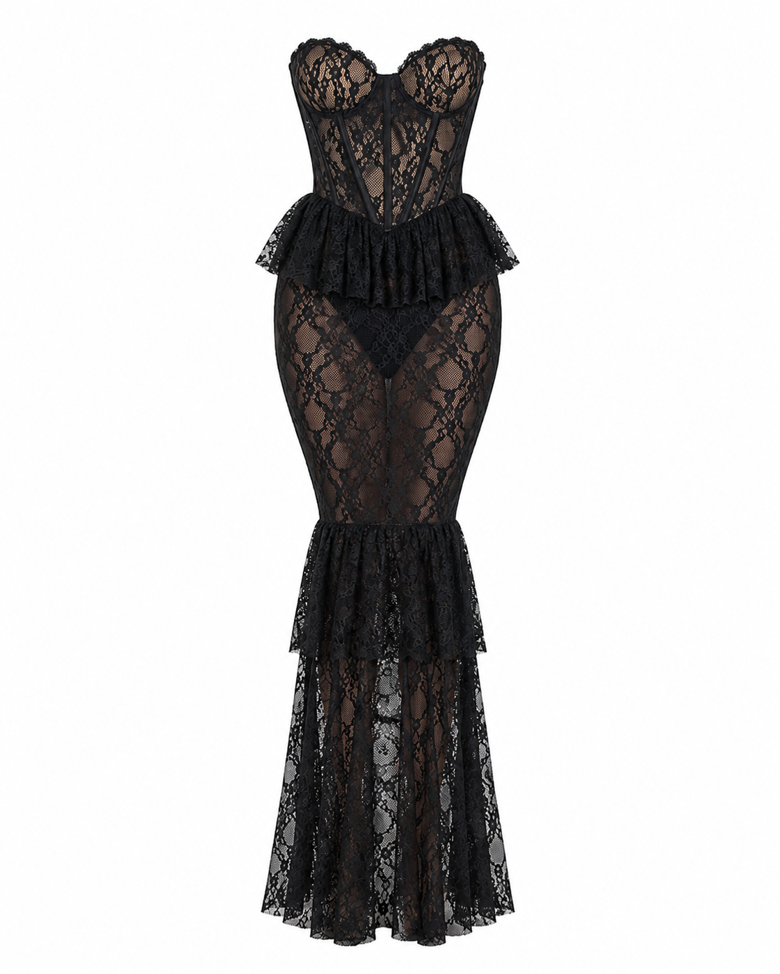 The Venustas - Lace Corset Mermaid Dress