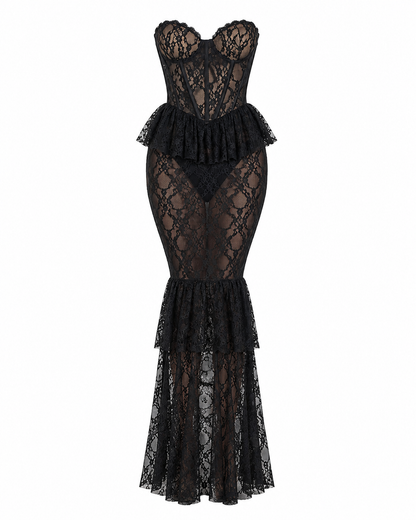 The Venustas - Lace Corset Mermaid Dress