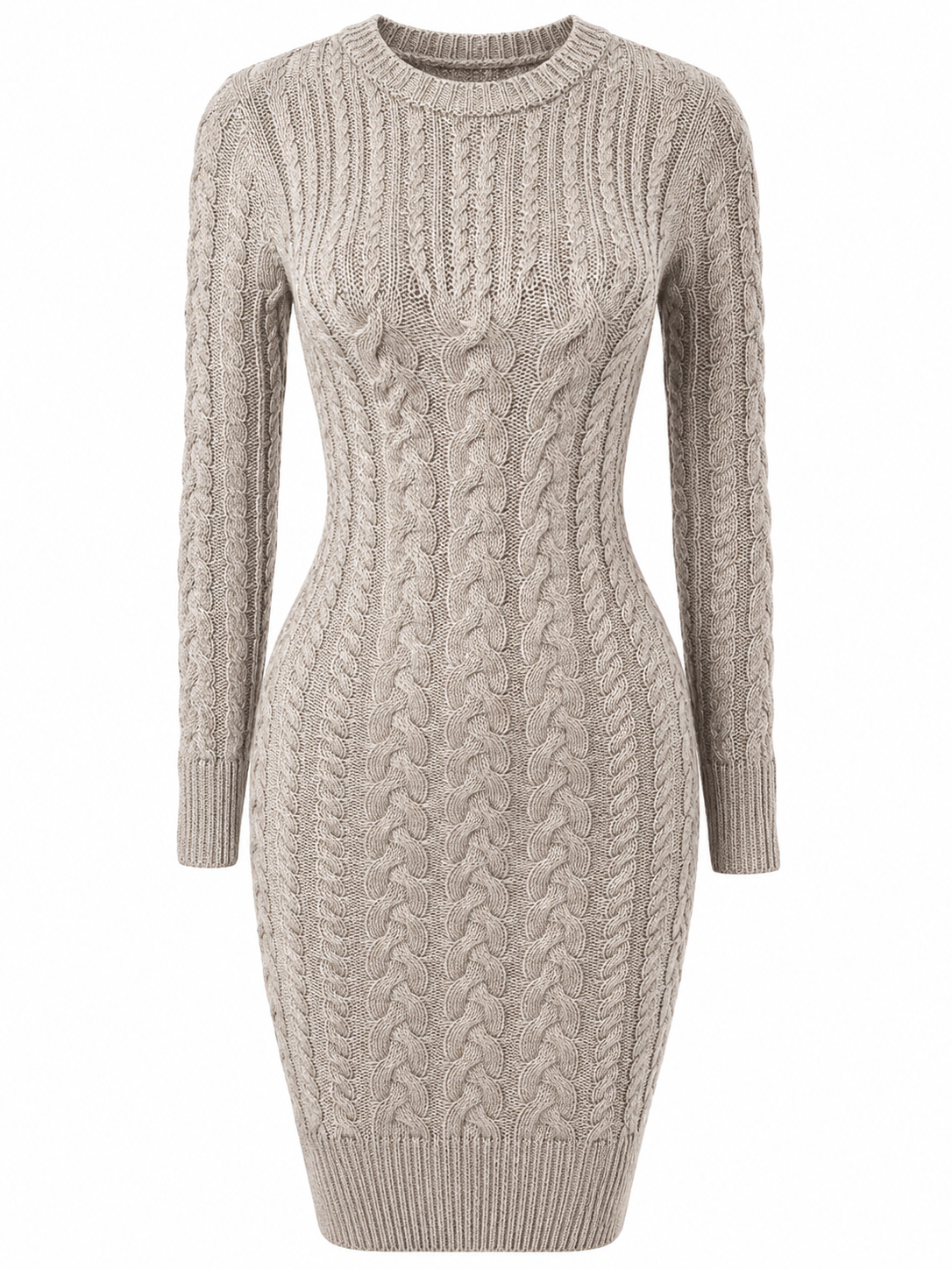 The Fausta – Cable Knit Sweater Dress