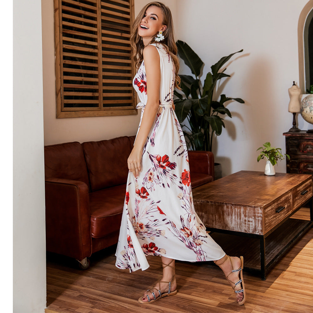 The Cornelia – Floral Wrap Maxi Dress